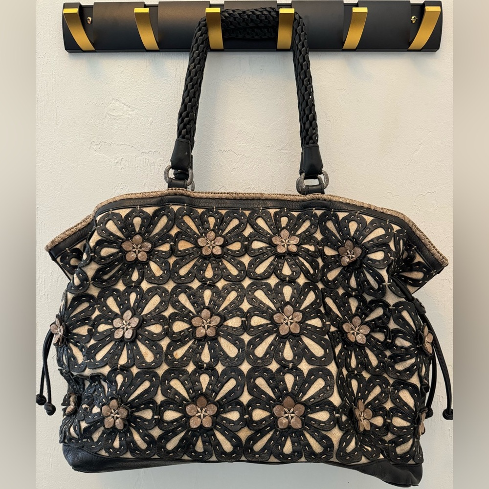 Brighton Floral Appliqué leather handbag